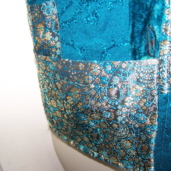 TravelSmith Multi Color Boho Hippie Chic Five Button Vest Button-down Top - Picture 4 of 8